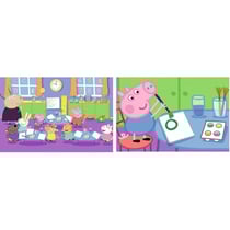 2 puzzles peppa pig : peppa le cochon a l'ecole et fait de la peinture 24 pieces - ravensburger - 090990