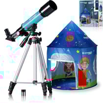 Télescope à Lentille 50/360 avec tente bleu