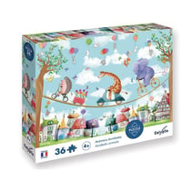 Puzzle 36 pieces animaux acrobates - SENTOSPHERE - Beige - Dès 4 ans