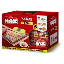 Set de construction - Snack - 200 pieces max - 6 snacks - Burger, glace ou sushi