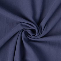 Tissu Coton Lavé aspect Lin uni Bleu marine