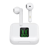 Ecouteurs Bluetooth 5.0 Sans Fil Avec Boîtier De Charge Et Affichage LED Blanc YONIS