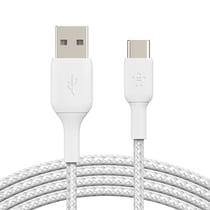 Belkin Câble Boost Charge Synchro USB-A vers USB-C 3m Renforcé et Tressé Blanc