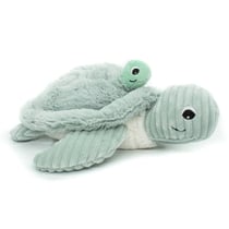 Peluche maman bébé tortue menthe - Les Déglingos