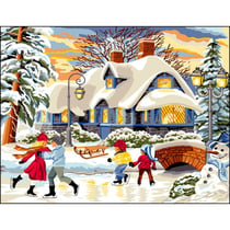 Princesse - Canevas antique Le conte d'hiver 50x65cm