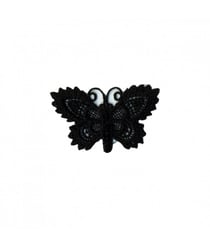 Ecussons Thermocollant Papillon Crochet 3 X 5 cm - Mediac Noir
