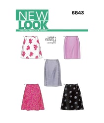 Patron New Look 6843 Jupe taille n°FR 36-46