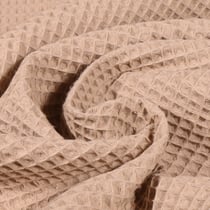 Tissu Nid d'abeille uni Crème