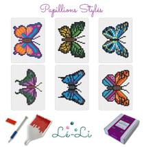 Diamond Painting Papillons – 6 toiles Papillons Stylés