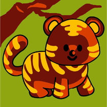 LUC - Kit canevas Soudan Tigre 20x20cm
