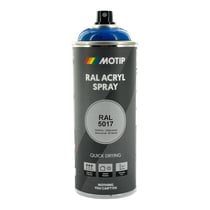 Spray de peinture - Bleu trafic - RAL 5017 - Brillant - Acrylique - Tous supports - MoTip - 400ml
