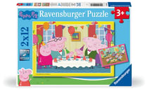 Peppa Pig Puzzle Enfant 2x12 pieces - Ravensburger - Bleu