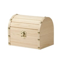 Coffre pirate en bois 16 x 12,5 x 11 cm