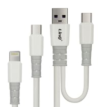 Câble USB-A / USB-C vers USB-C et Lightning Power Delivery 60W 1,2 mètre LinQ
