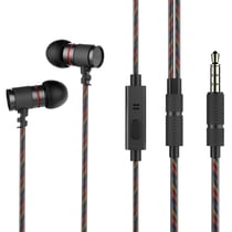 Écouteurs Smartphone Oreillettes Intra Jack 3.5Mm Micro Réduction Bruit Noir YONIS