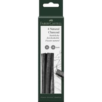 Lot 5 fusains naturels Faber-Castell Pitt - Diamètre 9-15 mm