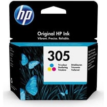 Cartouche d'encre 305 authentique tricolore (3YM60AE) pour DeskJet 2300/2710/2720/Plus4100, Envy 6000/Pro 6400