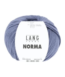 Pelote de coton à tricoter Norma - Lang Yarns 34 Bleu