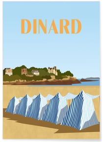 Affiche ville de Dinard | A3 : 29,7x42cm