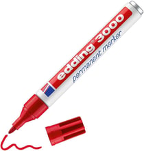 Marqueur permanent pointe ronde 1,5-3 mm - Edding - Rouge - 3000