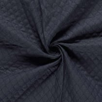 Tissu Chambray Coton Matelassé Bleu marine