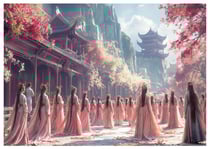 Puzzle femmes geishas au temple, japon 1000 pieces - tradition, art et culture - educa - 20244