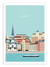 Affiche 30 x 40 cm - Lyon - Katinka Reinke