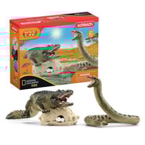 Coffret Duel Aligator/Anaconda, figurines animaux sauvages, 42559 Wild Life, Pour enfant des 3 ans