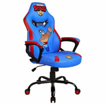 Chaise Gaming Junior Brawl Stars Bleue, Simili Cuir & Broderie, Ergonomique & Réglable - Subsonic