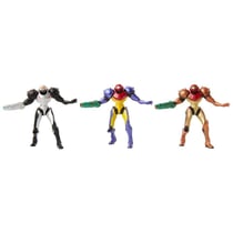 World of Nintendo - Pack 3 figurines Metroid Chozo Power Suits 6 cm
