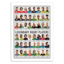 Affiche 30x40 cm - Legendary Rugby Players - Olivier Bourdereau