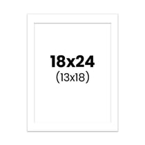 Passe-partout - Blanc - 18x24cm - Photo 13x18cm - Pour cadre - Encadrement