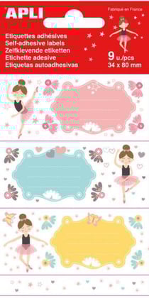 Etiquettes scolaires danseuses 9u.