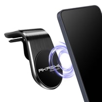 Akashi Support Voiture Magnétique pour Smartphone Grille d'aération Rotatif Noir