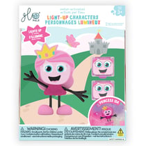 Personnage et 2 cubes lumineux Glo Pals