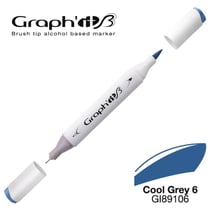Graph'It - Marqueur manga à l'alcool Graph'it Brush 9106 Cool Grey 6