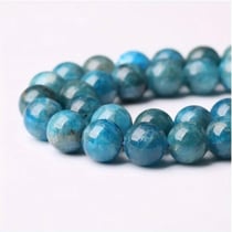 Fil de 60 perles ronde en pierre en pierre naturelle APATITE BLEUE 6 mm