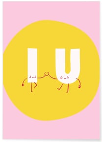 Affiche I & U Forever | A3 : 29,7x42cm