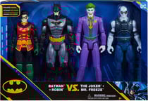 Coffret 4 figurines batman 30 cm : batman - robin - le joker - mr freeze - spin master