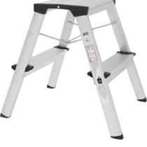 Marchepied - Pliable - 2 marches - Aluminium - Charge jusqu'à 150kg - Antidérapant