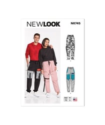 Patron New Look 6745 - Pantalon cargo unisexe (XS-S-M-L-XL) taille n°FR 36-48