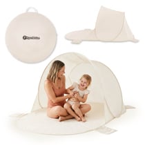 Tente de plage automontable Pop-Up HyperMotion Beige 200x130 cm avec sac