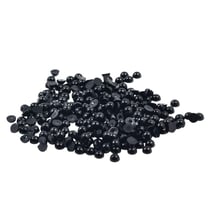 300 PERLES CABOCHON Demi Rond à coller acrylique Noir 4 mm - Dos Plat - Creation Diy