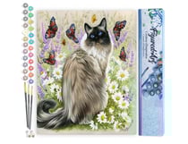 Peinture par Numéro Figured'Art - Découverte des papillons - Kit de Loisir Créatif DIY Numéro d'Art Complet - 40x50cm sans châssis en bois