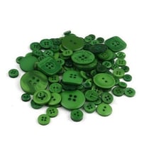 100 boutons en mélange résine couture scrapbooking VERT