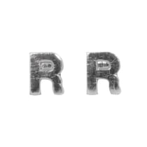 Lettres en cire - R - , argent, 9mm, 2 pces