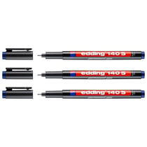 Lot de 3 marqueurs permanents - EDDING - Pointe super fine 0,3 mm - Bleu