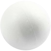 Boules en polystyrène, d 12 cm, blanc, 25 pièces/ 1 sac