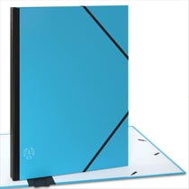 Carton à dessin A3- 34 x 45 cm, Avec fermeture élastique, Dos extensible pour plus d'espace- Turquoise- Certifié FSC- ACROPAQ