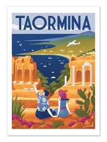 Affiche 30 x 40 cm - Taormina - Andrea de Santis
